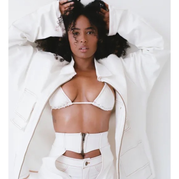 MENS NWT Laina Rauma Off-White Workman Utility Jacket  oversized Jean Machine - Picture 3 of 16